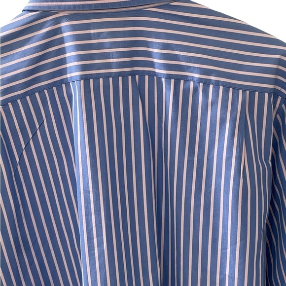 Ruehl No 925 Men’s Size XL Blue White Pin Striped Shirt Long Sleeve 100% Cot - Picture 4 of 7